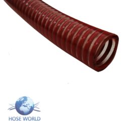 Wine S&D Hose Clear PVC with Red Spiral