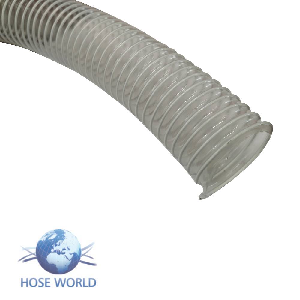 LIGHTWEIGHT CLEAR PVC DUCTING WITH WIRE HELIX