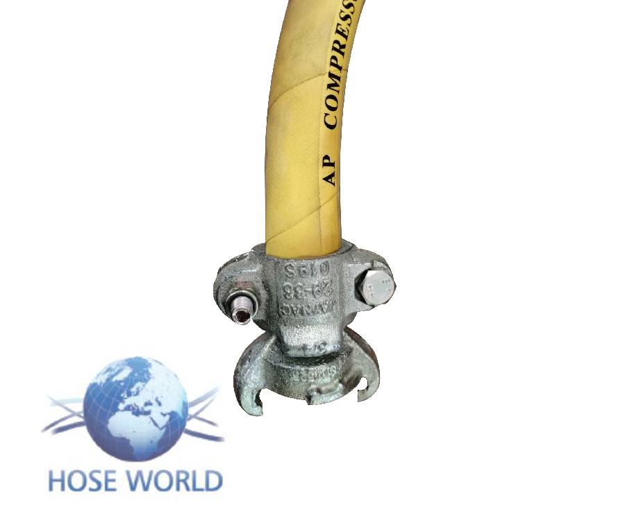 Yellow Rubber Compressed Air Hose Assembly