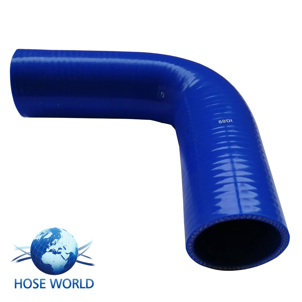 90 Degree Silicone Elbow Blue 254mm Leg Length - Hoseworld