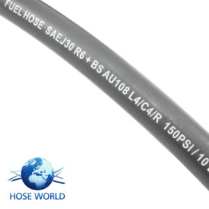 Fuel Hose Black with White writing